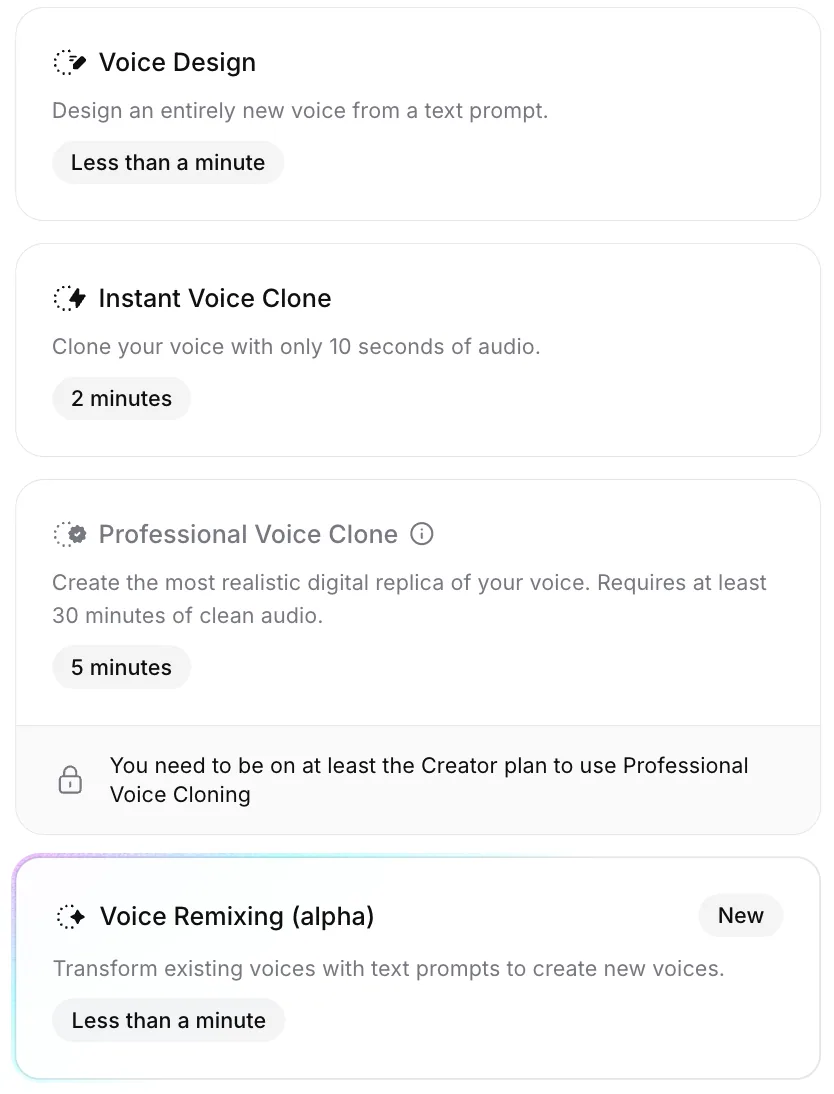 Voice Design & Voice Remixing